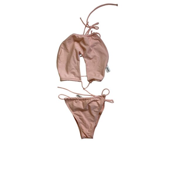 Light Pink Halter Bikini Large Sexy Swimwear Summer Beachwear‎ Y2K Pool Cute Fun - Picture 4 of 8